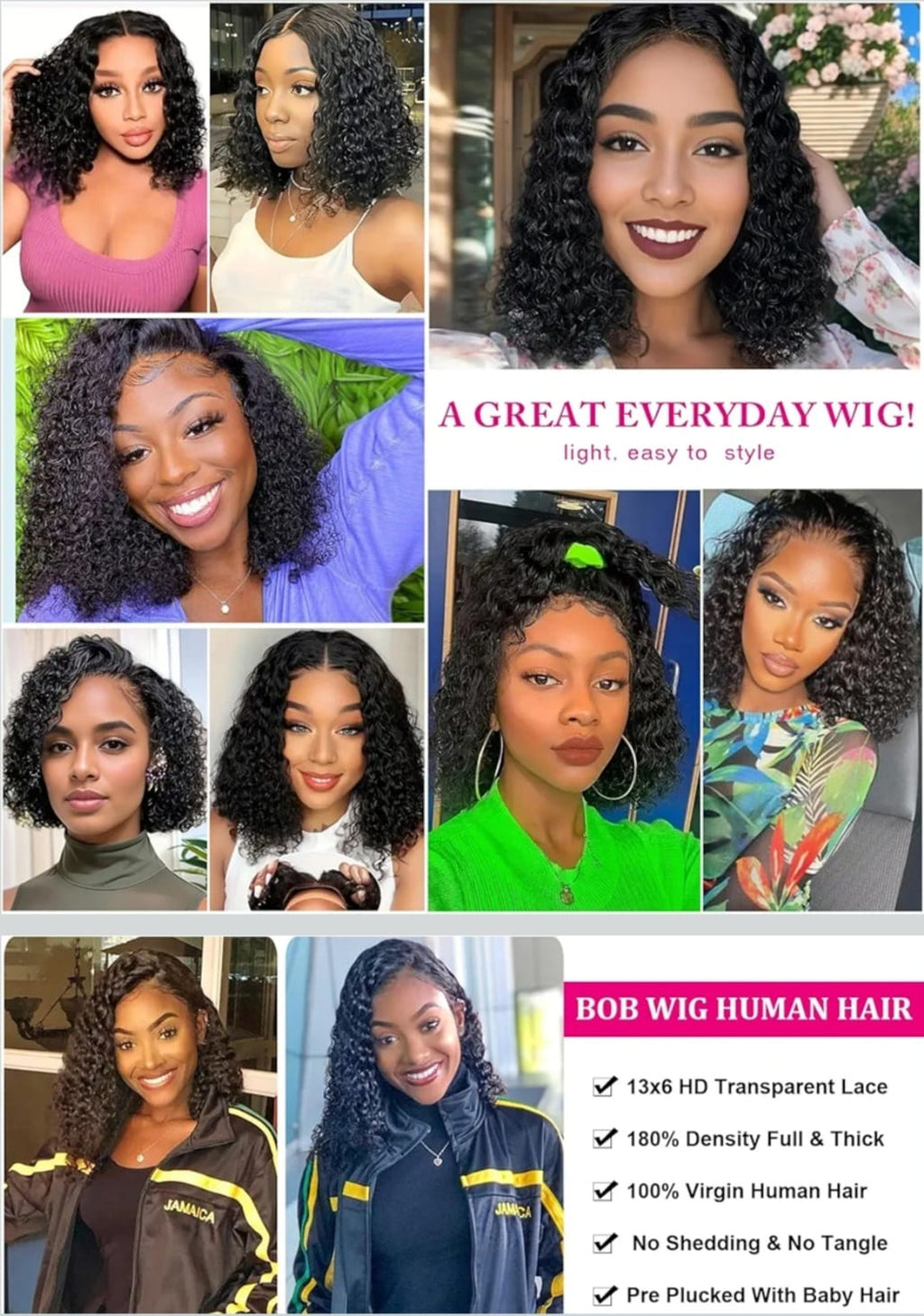 bob wig natural black