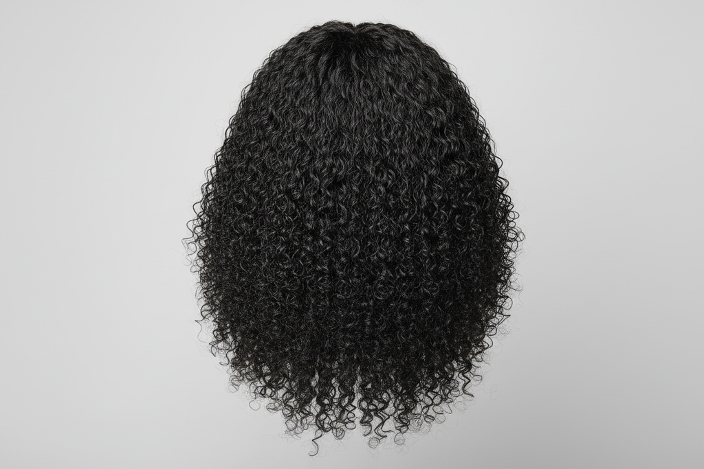 Black curly wig 4