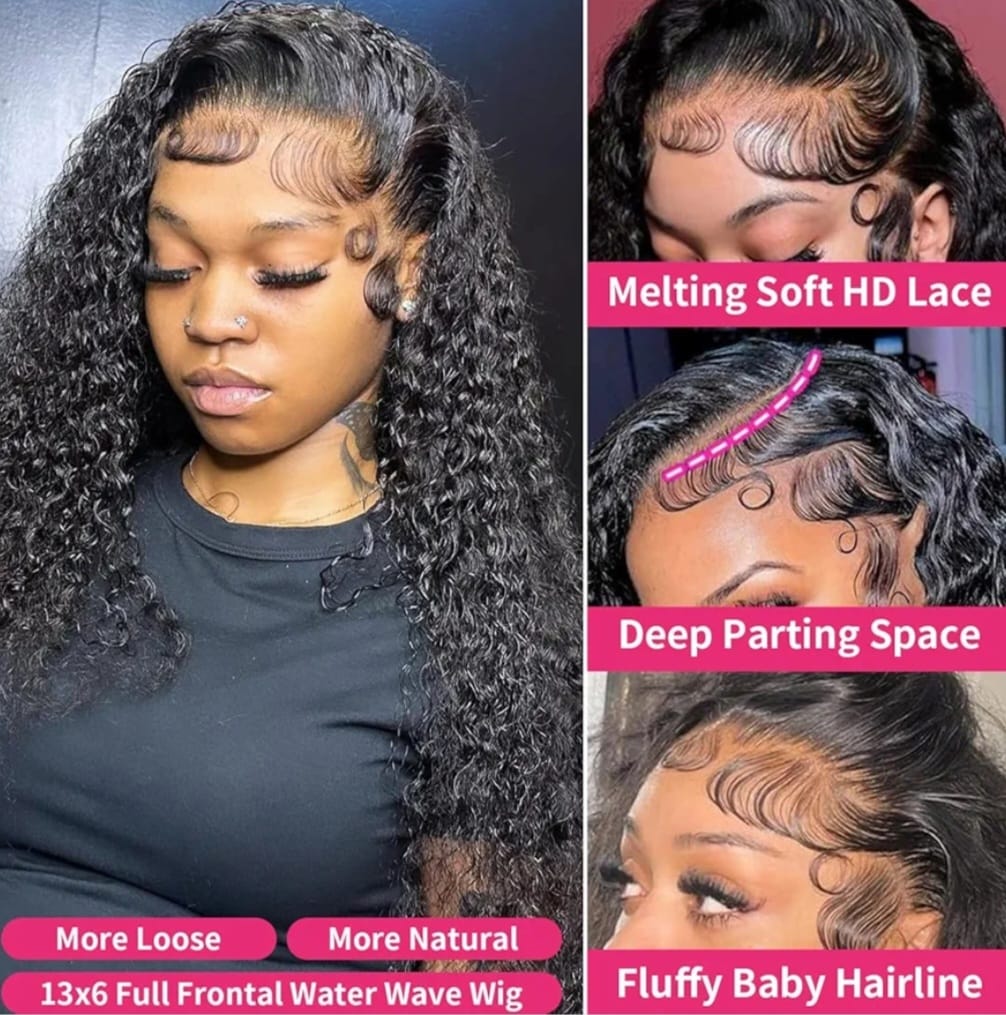 black natural long wig