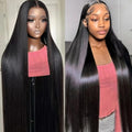 black straight human hair wig