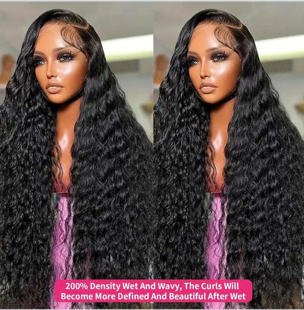 black natural long wig