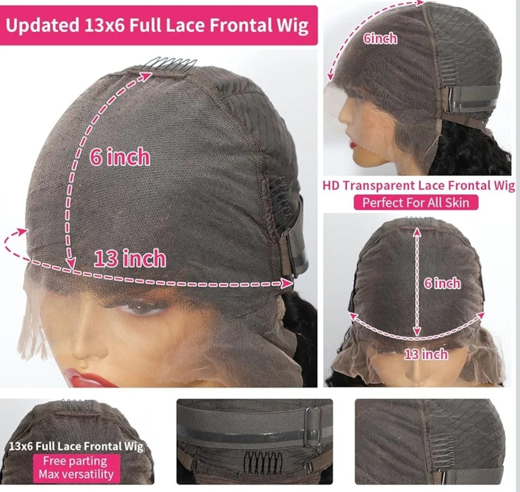 black natural long wig